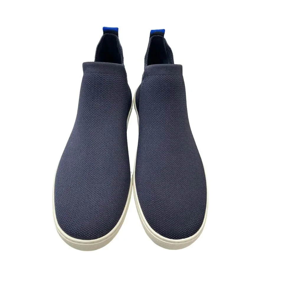 Rothy’s Chelsea Boot High top Knit Pull On Sneakers Navy Blue Size 9